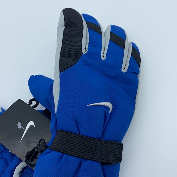 NWT BOYS NIKE THINSULATE INSULATION GLOVES SIZE 8 YOUTH BLUE GRAY - Picture 5 of 13
